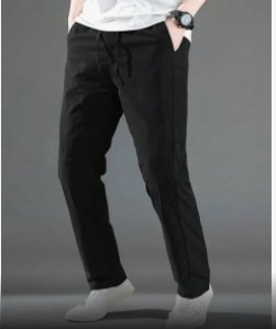 Paralians Men's Straight Track Elasticated Drawstring Waist Pants